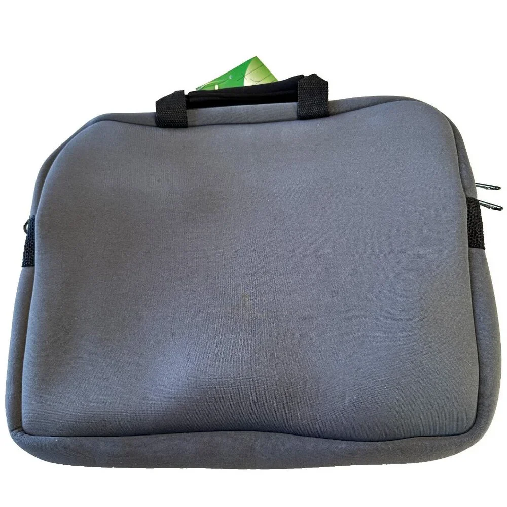 SUMDEX NeoArt Laptop Shoulder Bag Neoprene Slim Brief Gray fits 14.1 laptop NEW